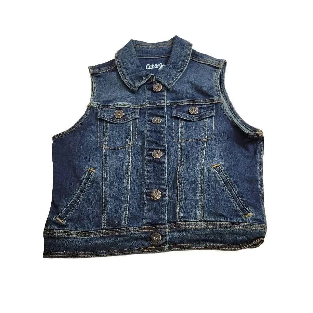Cat & Jack denim vest L10/12